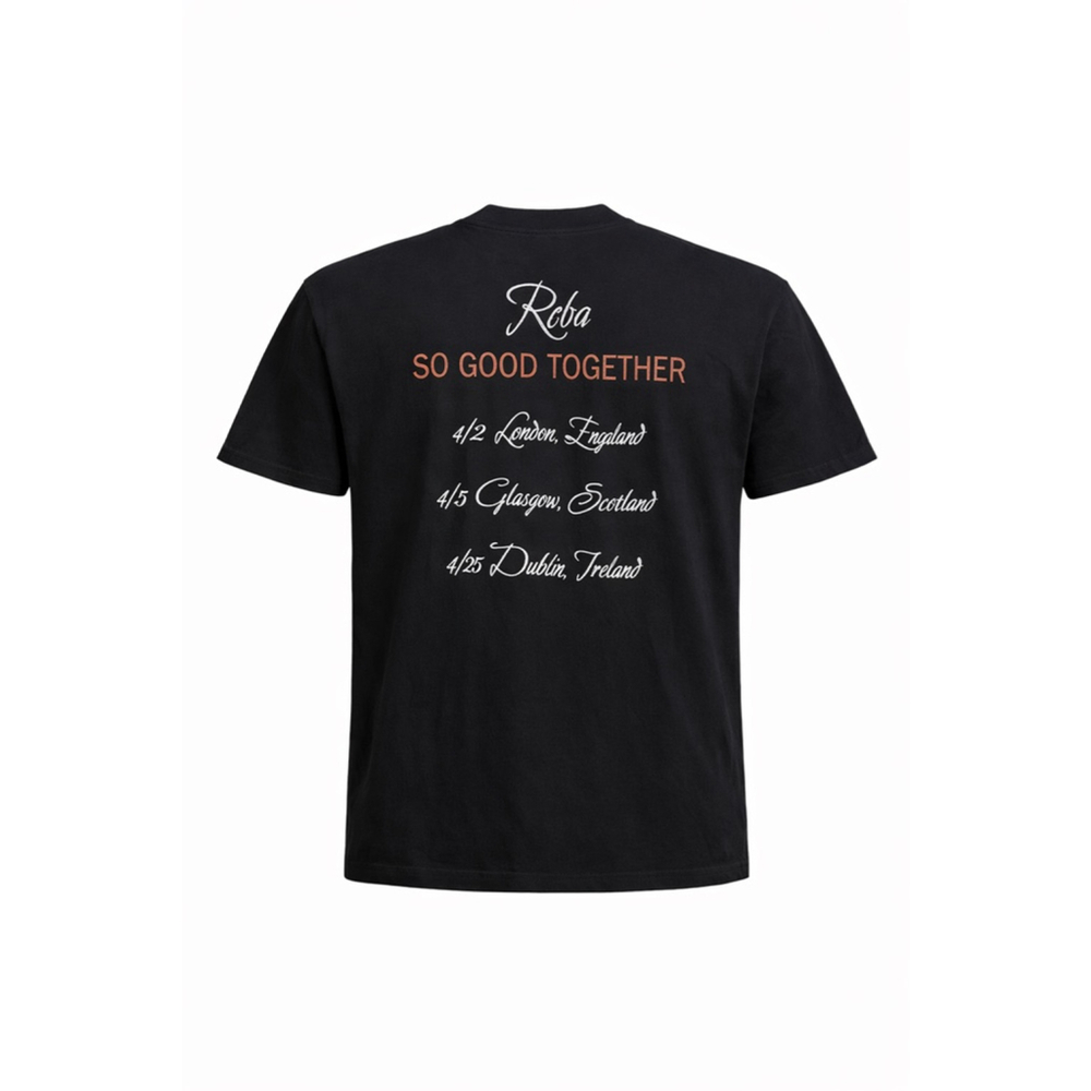 Vintage 00 Reba So Good Together Concert Tour Europe Black Size L - Picture 2 of 10